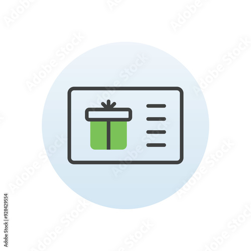 Giftcard vector icon