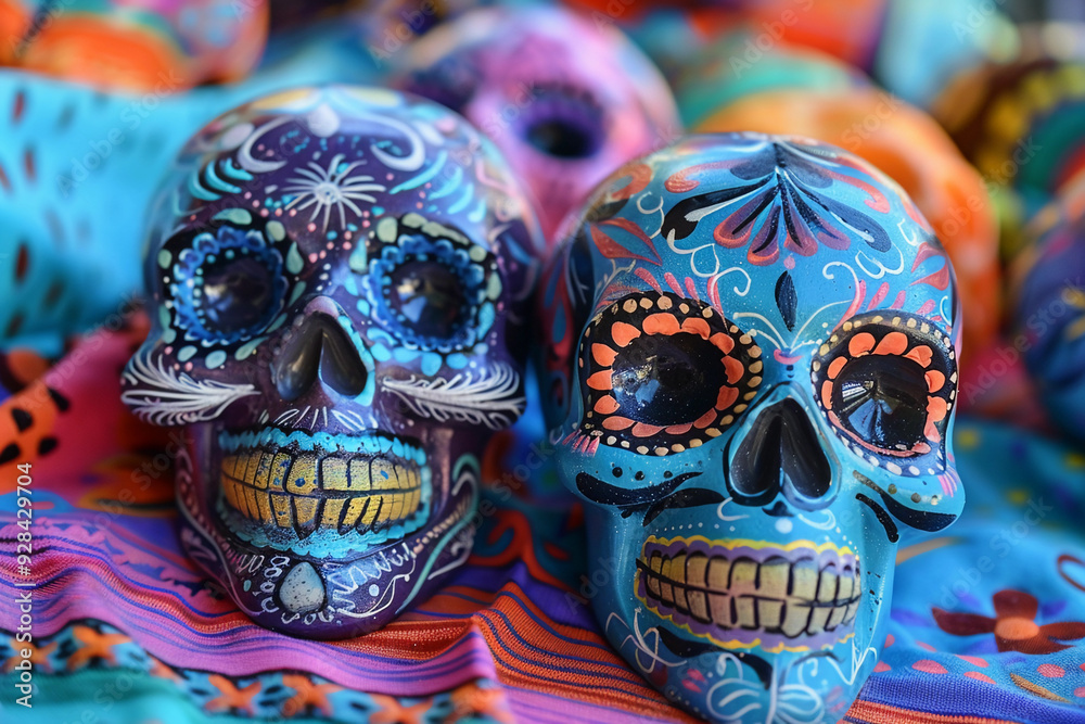 Beautiful greeting card with bright holiday composition for happy to joy celebrate dia de muertos Beautiful greeting card with bright holiday composition for happy to joy celebrate dia de muertos