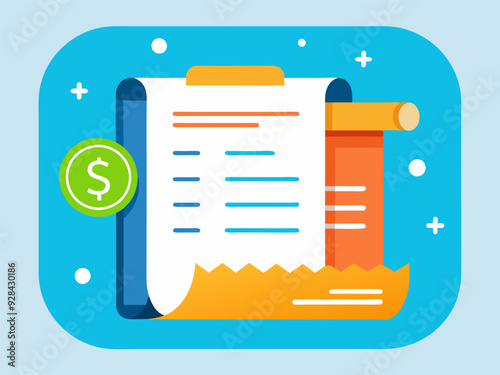 Bill document illustration generated by ai