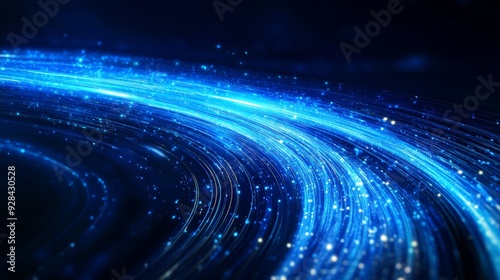 Wallpaper Mural Blue light streak, fiber optic, speed line, futuristic background for 5g or 6g technology wireless data transmission, high-speed internet in abstract Torontodigital.ca