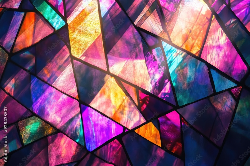 Close-up of stained glass window Close-up of stained glass window