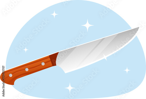 table knife, a large chef knife.