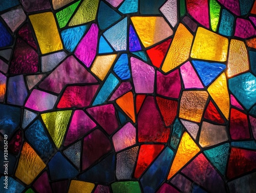 Stained Glass Window Close Up