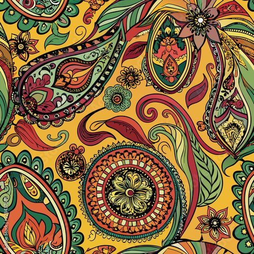 Paisley seamless pattern