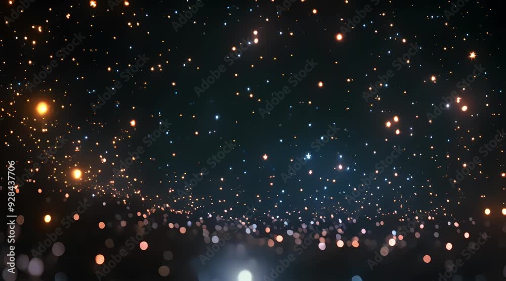 colorful starlight flickering background, 4k video, generated ai