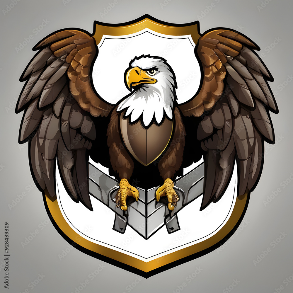 Fototapeta premium eagle head silhouette,Bald eagle head tattoo design dark art illustration isolated on white background,,Esport vector logo eagle, eagle icon, eagle head, vector