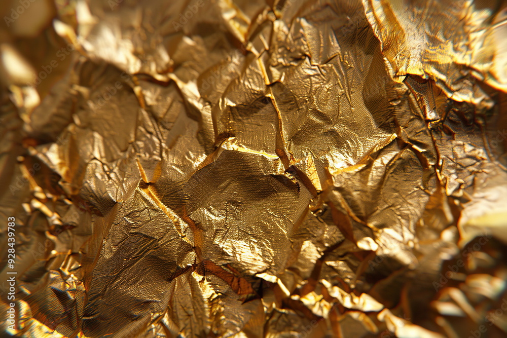 Generative ai on theme of beautiful texture metal creasy foil, design natural abstract background Generative ai on theme of beautiful texture metal creasy foil, design natural abstract background