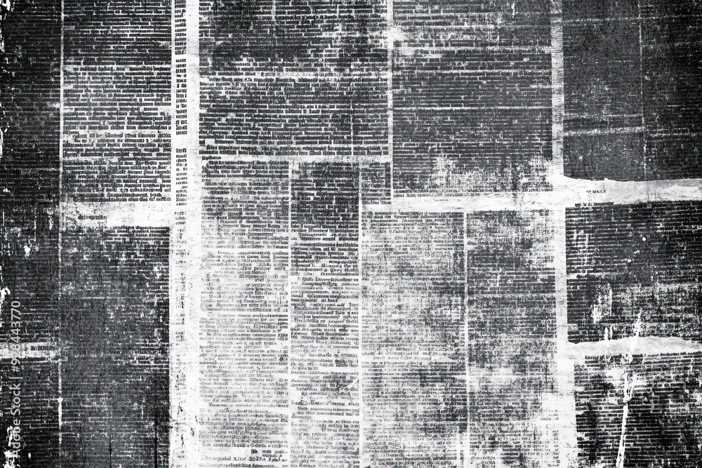 Old Newspaper Background, Blank Grunge Paper Texture, Dark News Print Pattern Design With White Grungy Space For Text, News Backdrop. Generative ai Old Newspaper Background, Blank Grunge Paper Texture, Dark News Print Pattern Design With White Grungy Space For Text, News Backdrop. Generative ai