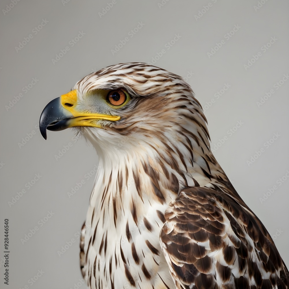 Fototapeta premium Close-up Hawk on white background 