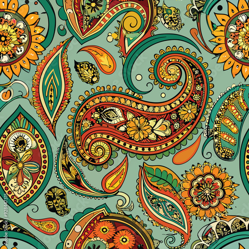 Paisley seamless pattern