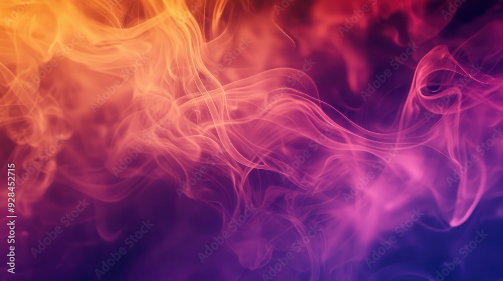 Fototapeta premium Abstract Purple and Orange Smoke Background.