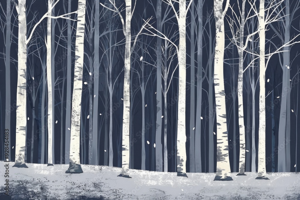A serene black and white landscape of a forest, perfect for use in editorial or educational contexts A serene black and white landscape of a forest, perfect for use in editorial or educational contexts