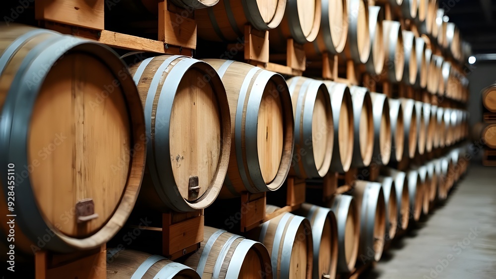 Win barrel made with oak wood vineyard beverage fermentation wine production rustic texture Win barrel made with oak wood vineyard beverage fermentation wine production rustic texture