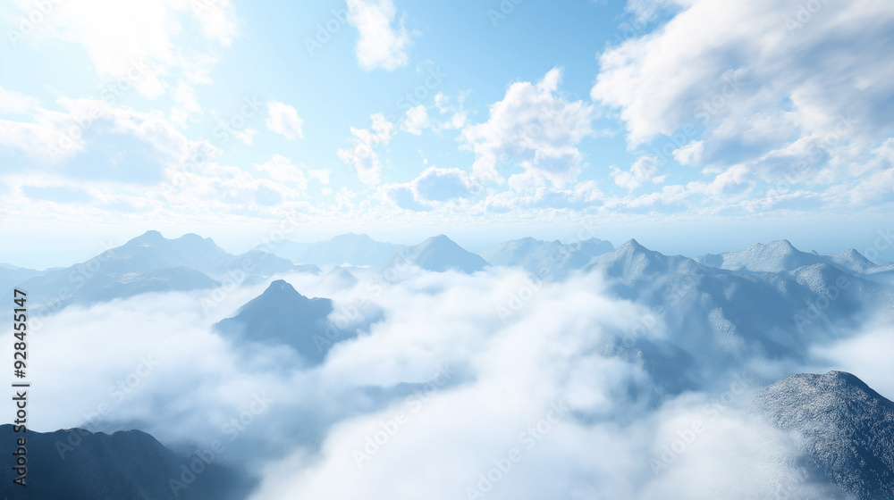clouds over the mountains, A scenic view of clouds hovering over a mountain range, with peaks partially hidden by misty clouds, creating a mystical atmosphere clouds over the mountains, A scenic view of clouds hovering over a mountain range, with peaks partially hidden by misty clouds, creating a mystical atmosphere