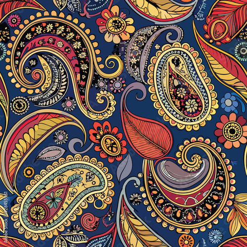 Paisley seamless pattern