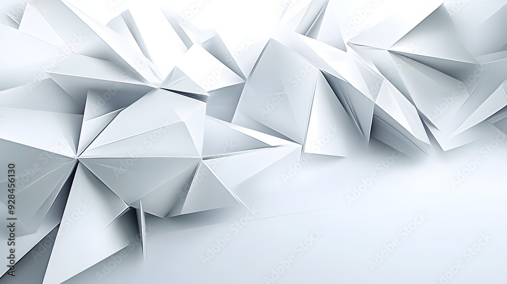 60. Futuristic 3D design with sleek gradients and angular shapes forming a dynamic geometric pattern on white. 60. Futuristic 3D design with sleek gradients and angular shapes forming a dynamic geometric pattern on white.