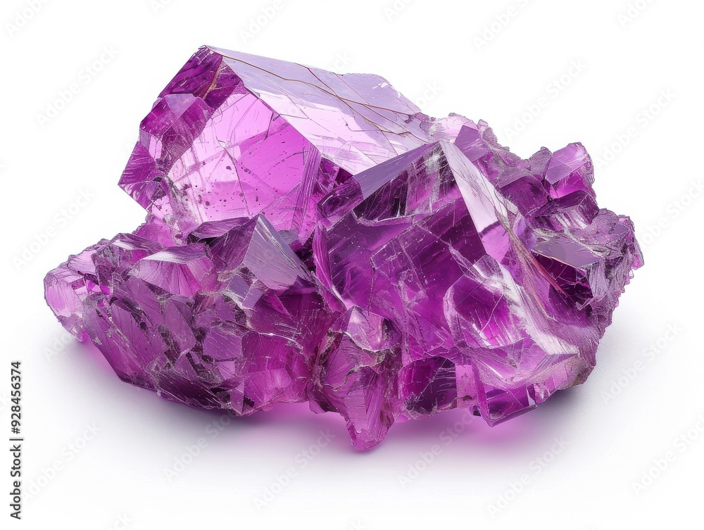 Broken amethyst effect isolated on White background Broken amethyst effect isolated on White background