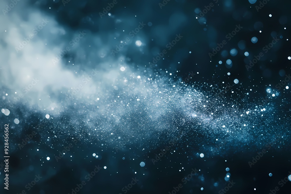 Abstract Blue Background with Sparkle and Smoke Abstract Blue Background with Sparkle and Smoke