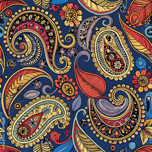 Paisley seamless pattern