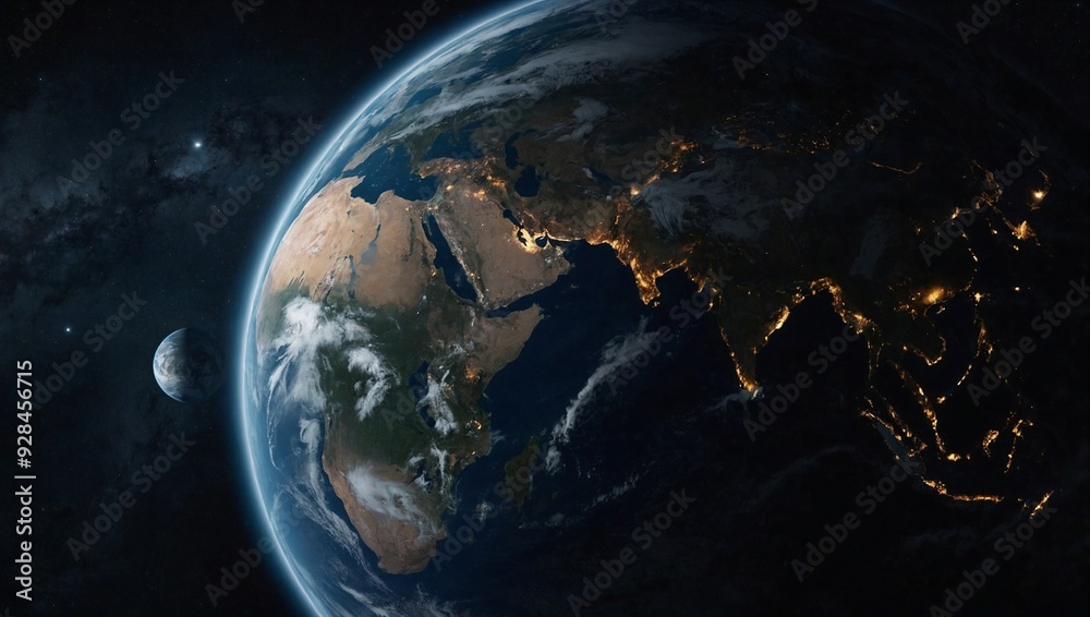 A dark photo of the earth in the galaxy A dark photo of the earth in the galaxy