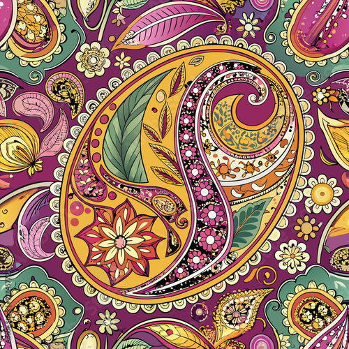 Paisley seamless pattern