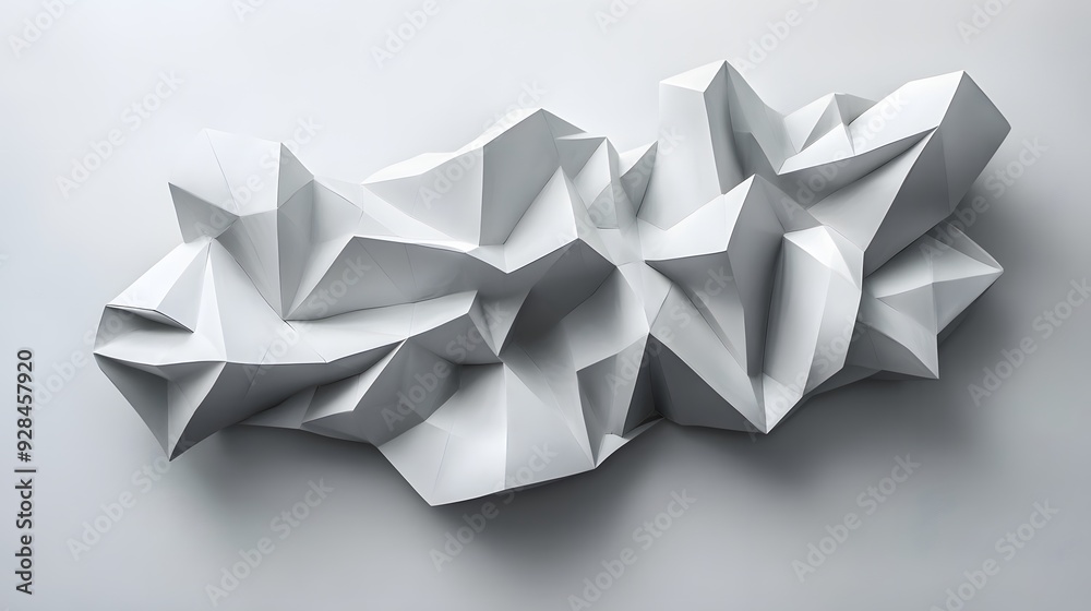 21. Dynamic 3D wall art featuring floating, interwoven geometric forms with sharp edges and smooth surfaces. 21. Dynamic 3D wall art featuring floating, interwoven geometric forms with sharp edges and smooth surfaces.
