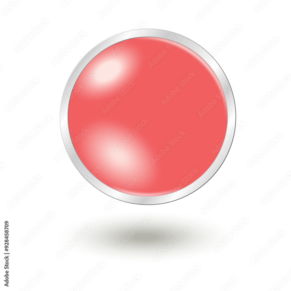 Realistic red button for web design Realistic red button for web design