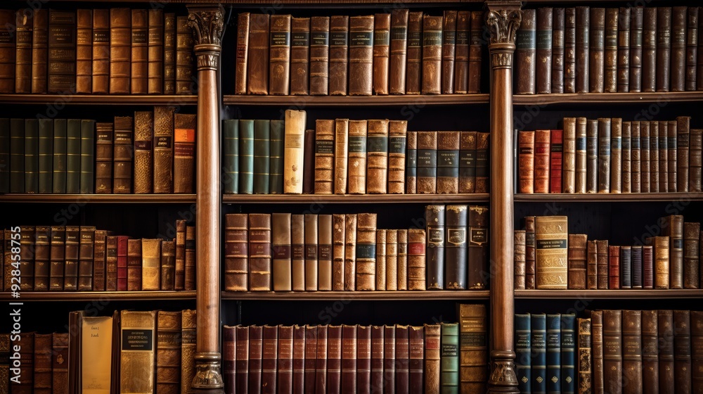 a historic old library with many old books a historic old library with many old books