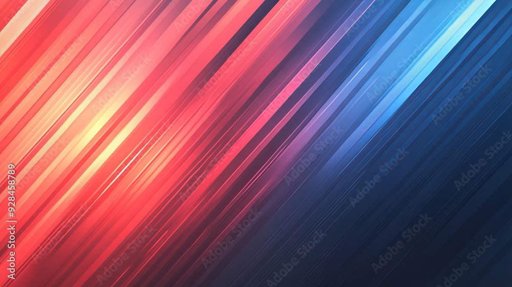 Vibrant diagonal abstract lines in shades of red and blue at night Vibrant diagonal abstract lines in shades of red and blue at night