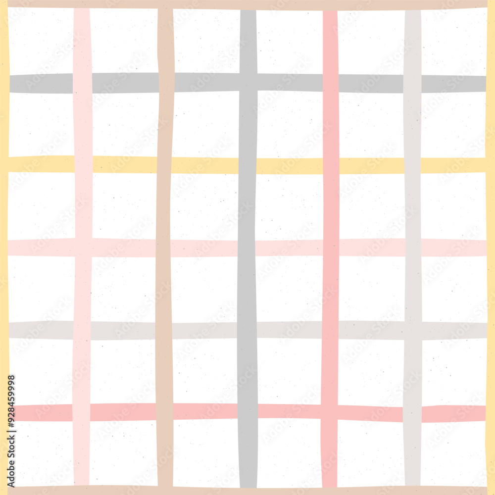 Vector seamless pattern with pink, gray, yellow and brown stripes on white background. For wallpapers, decoration, invitation, fabric, textile and print, web page background, gift and wrapping paper Vector seamless pattern with pink, gray, yellow and brown stripes on white background. For wallpapers, decoration, invitation, fabric, textile and print, web page background, gift and wrapping paper