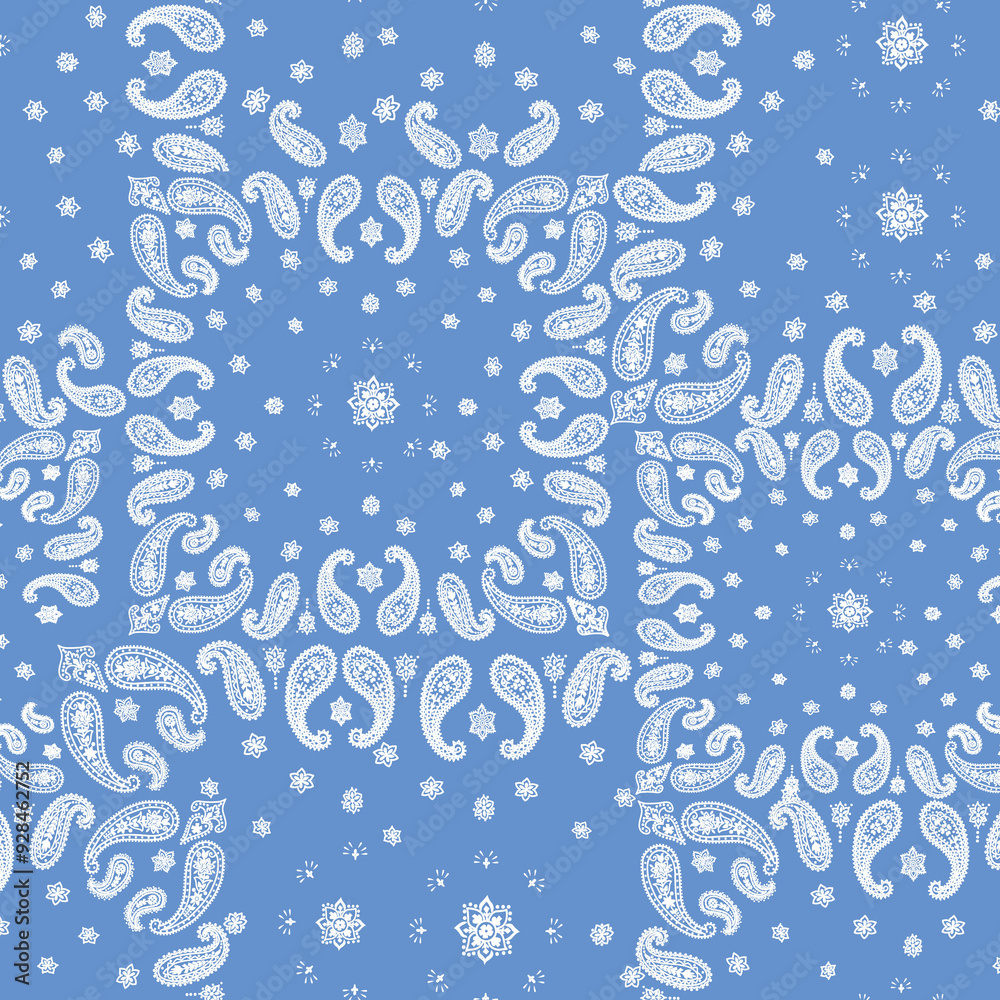 Paisley bandana fabric striped patchwork abstract vector seamless pattern for wallpaper, scarf, scarf, shirt, fabric, , tablecloth, pillow Paisley bandana fabric striped patchwork abstract vector seamless pattern for wallpaper, scarf, scarf, shirt, fabric, , tablecloth, pillow