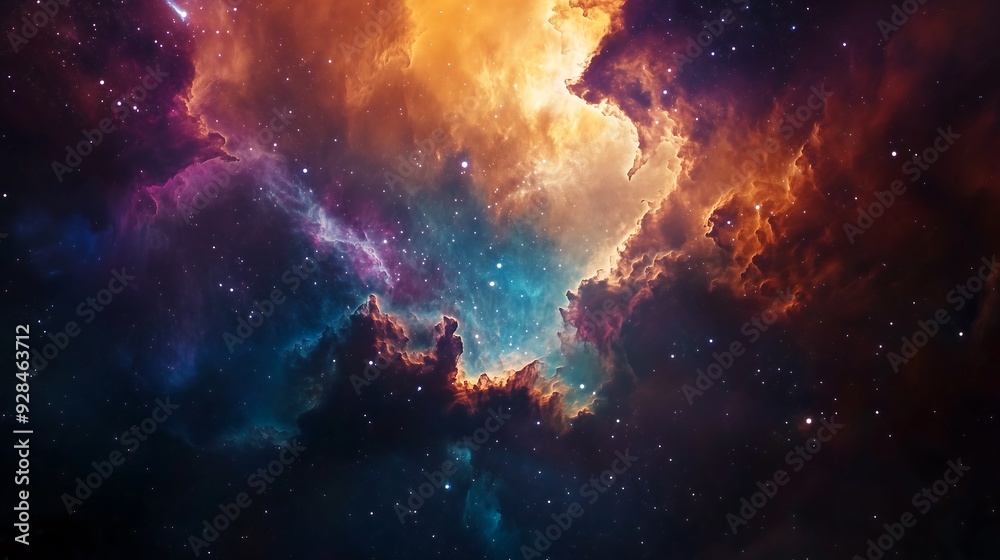 Obraz premium colorful nebula galaxy