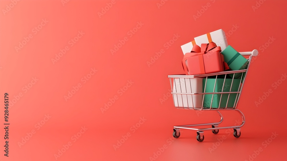Customizable 3D Rendered Gift Cart for Memorable and Occasions Customizable 3D Rendered Gift Cart for Memorable and Occasions