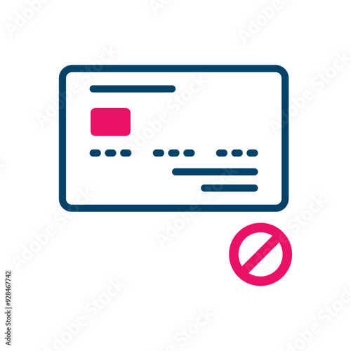 No Credit Cards vector icon