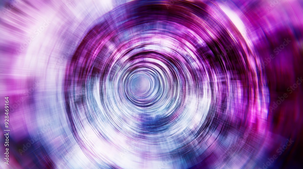 Obraz premium Mesmerizing purple time tunnel with light painting effects, abstract technological backdrop for imaginative and futuristic visuals.