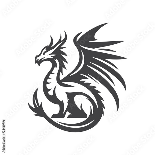 Majestic Dragon Logo Design