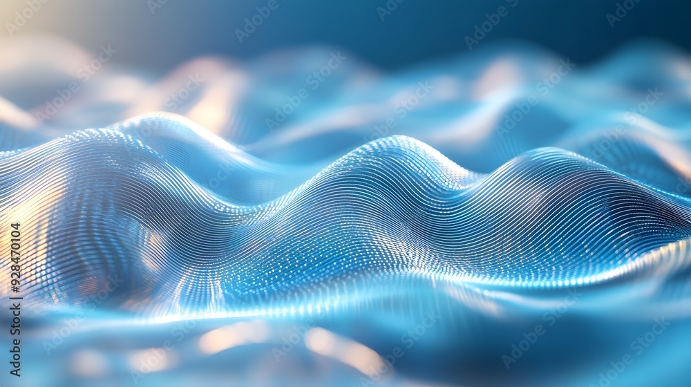 Abstract Blue Digital Wave Background Abstract Blue Digital Wave Background