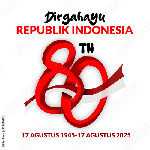 poster for the 80th Anniversary of the Republic of Indonesia