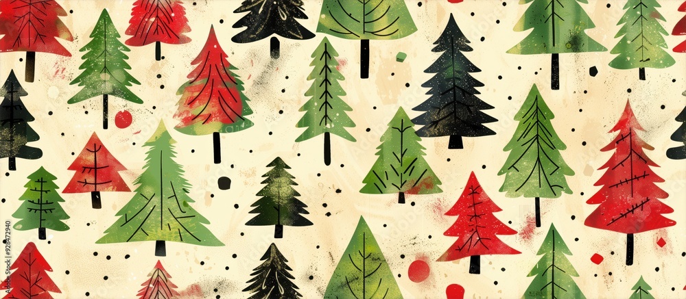 Christmas tree winter pattern background Christmas tree winter pattern background