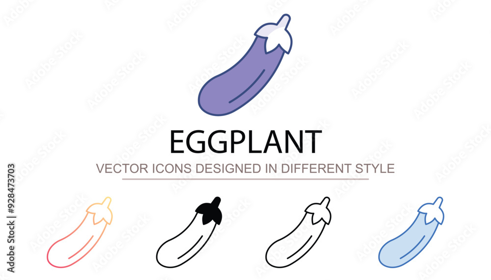Eggplant icon design with white background stock illustration Eggplant icon design with white background stock illustration