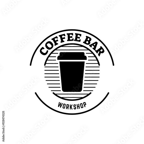 Coffee logo vector icon illustration hipster retro vintage