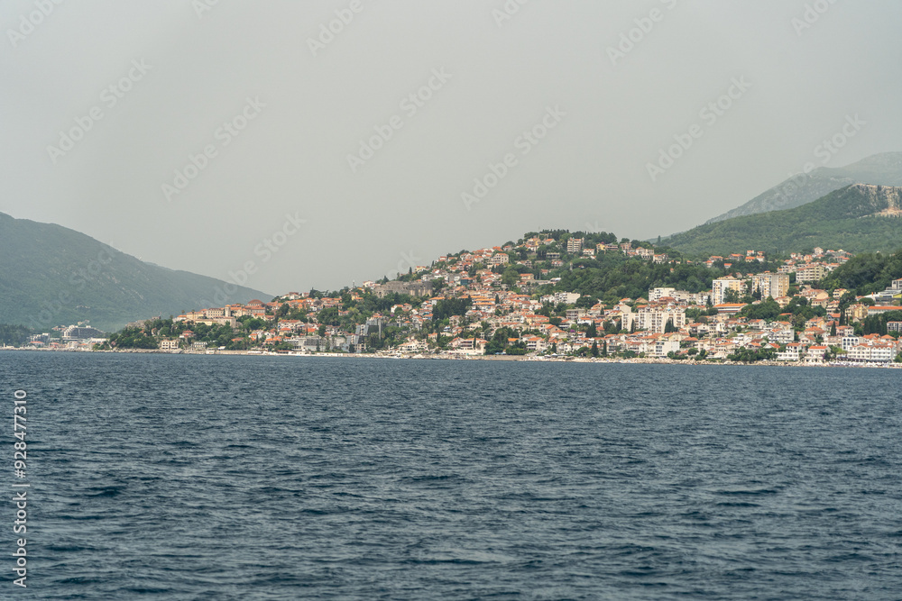 Fototapeta premium Bay of Kotor also known as the Boka views, popular Balkan coastline