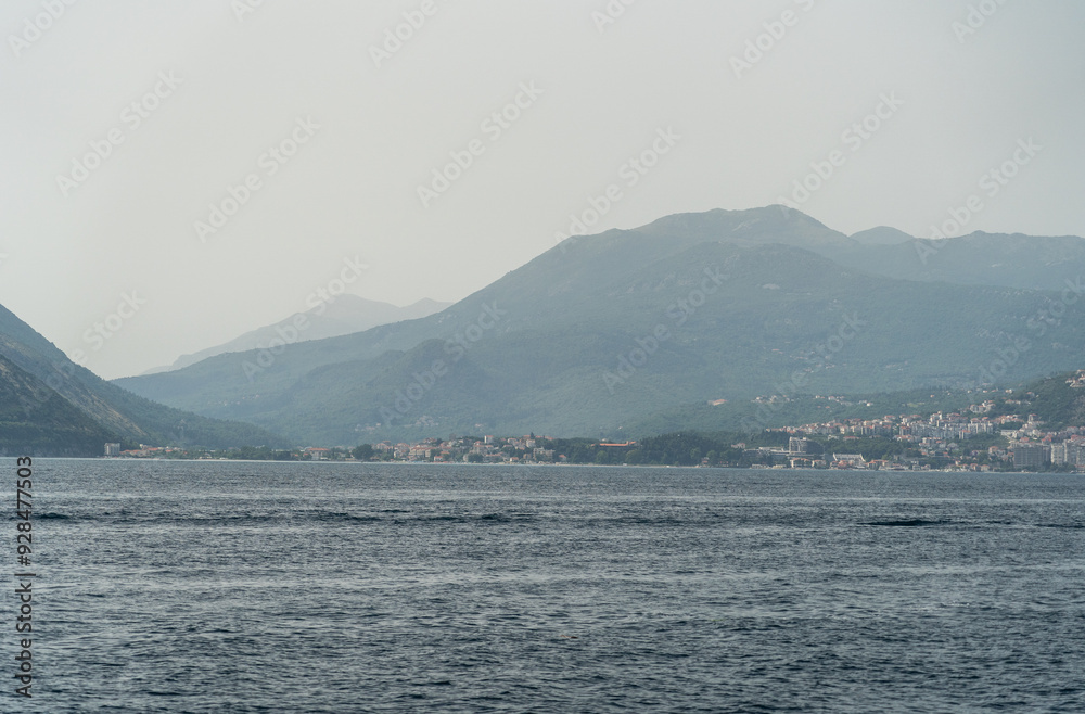 Bay of Kotor also known as the Boka views, popular Balkan coastline Bay of Kotor also known as the Boka views, popular Balkan coastline