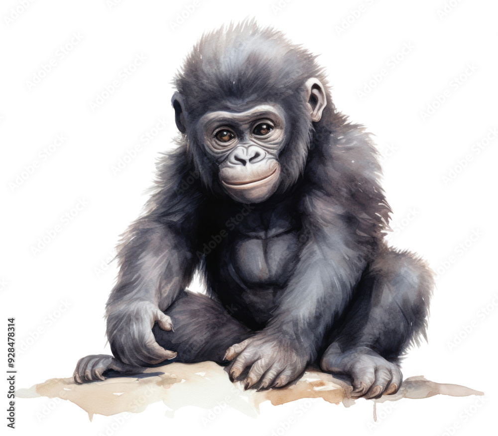 PNG Gorilla ape wildlife monkey. PNG Gorilla ape wildlife monkey.