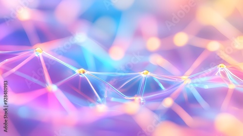 Abstract Holographic Background with Glowing Lines