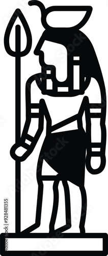 Ancient Egyptian sculpture in line style