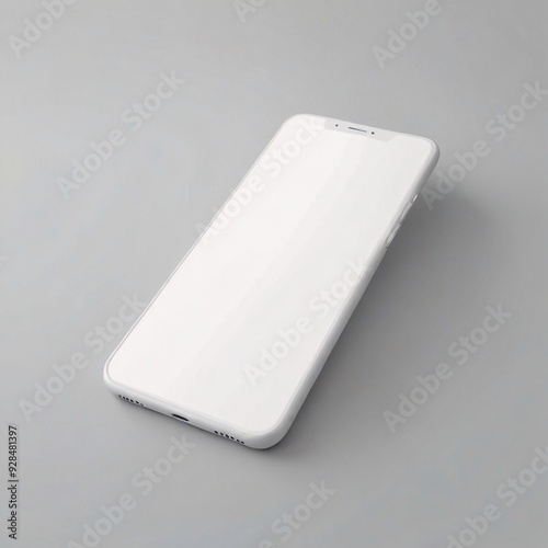 Blank-screen smart phone. Mobile phone in white background