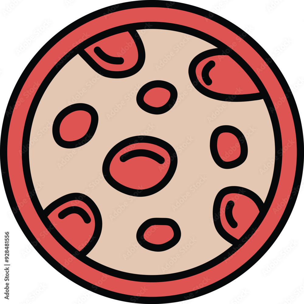 Blood cells in blood vessels in line drawing style Blood cells in blood vessels in line drawing style