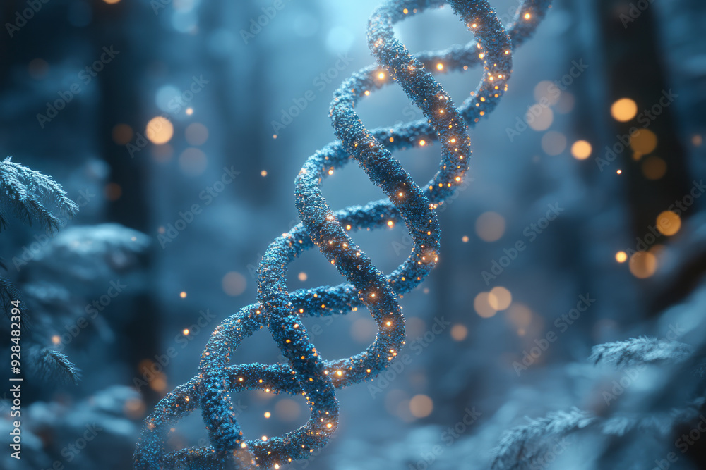 A DNA double helix, isolated on a soft pastel blue background, symbolizing genetic research, A DNA double helix, isolated on a soft pastel blue background, symbolizing genetic research,