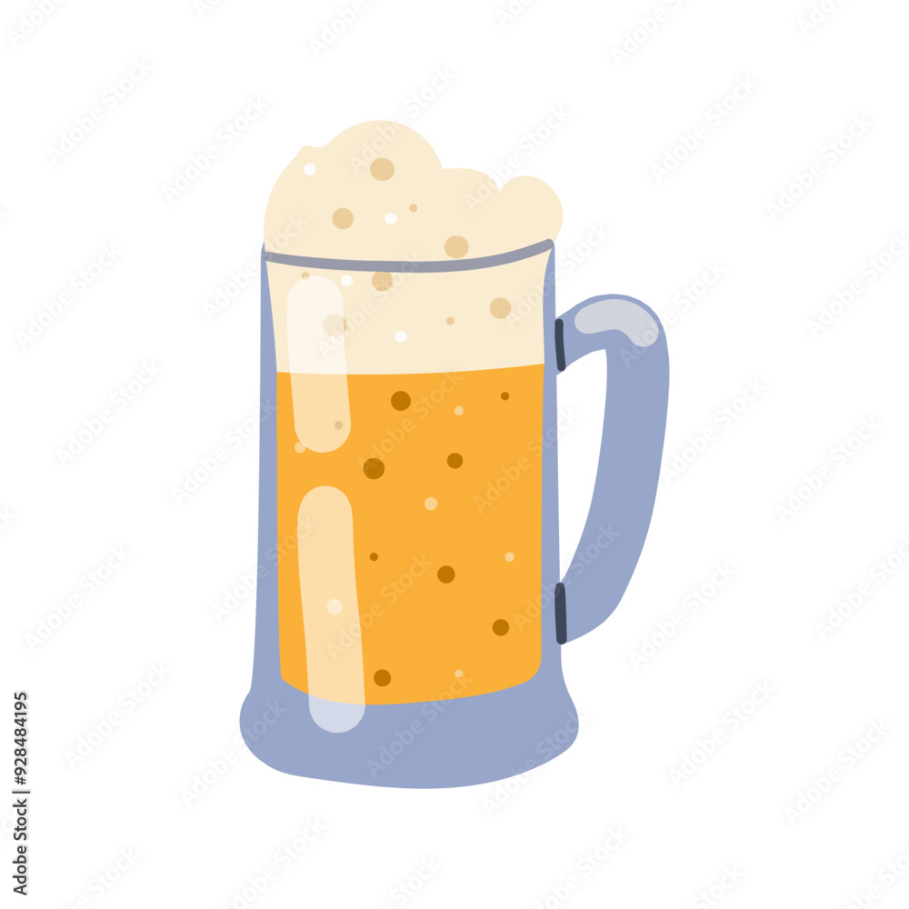 Beer glass, mug or bottle of Octoberfest. Alcoholic drink. Hand Drawn in flat Style for web, Invitations to party or pub menu. Isolated elements. Beer glass, mug or bottle of Octoberfest. Alcoholic drink. Hand Drawn in flat Style for web, Invitations to party or pub menu. Isolated elements.